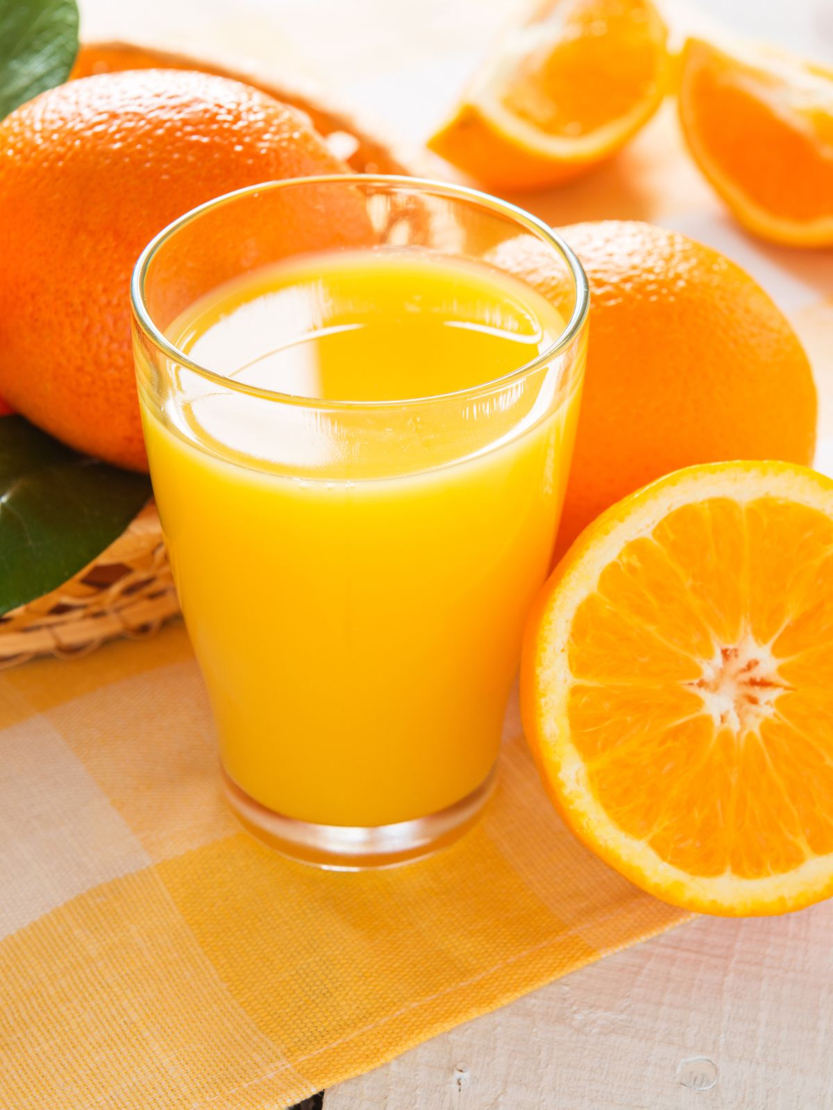 a cup of orange juice