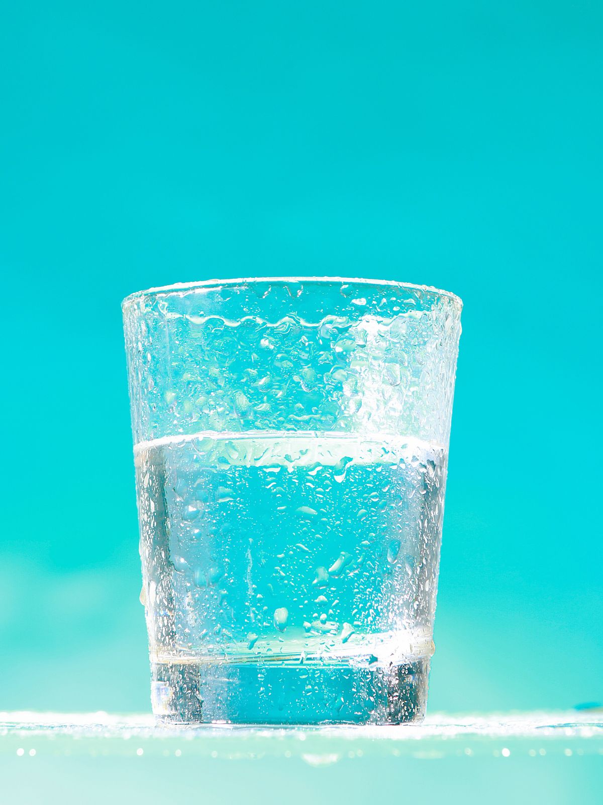a glass of water.