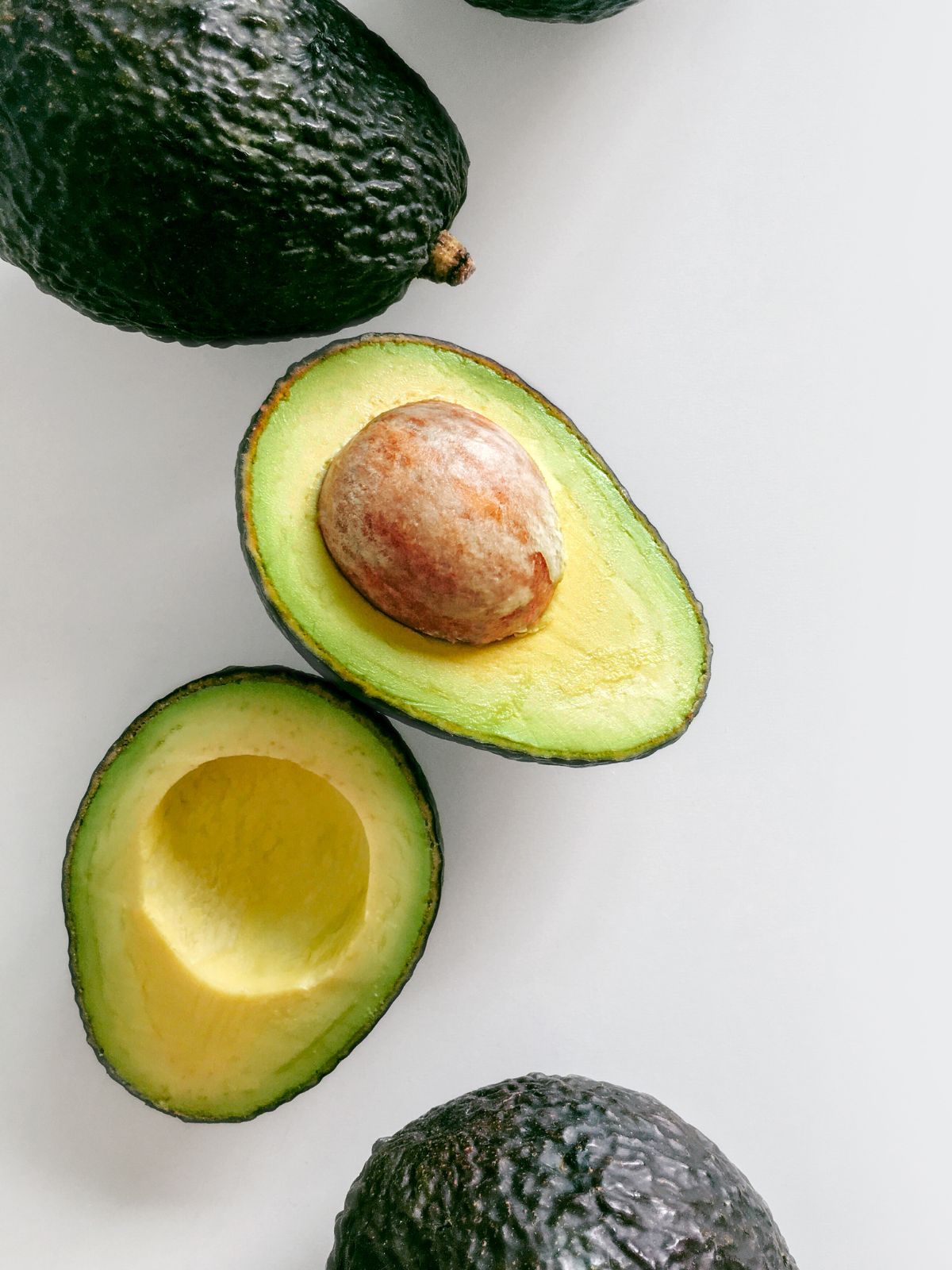 avocado halves.