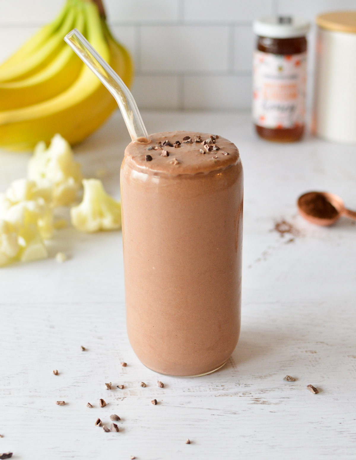 a chocolate smoothie 