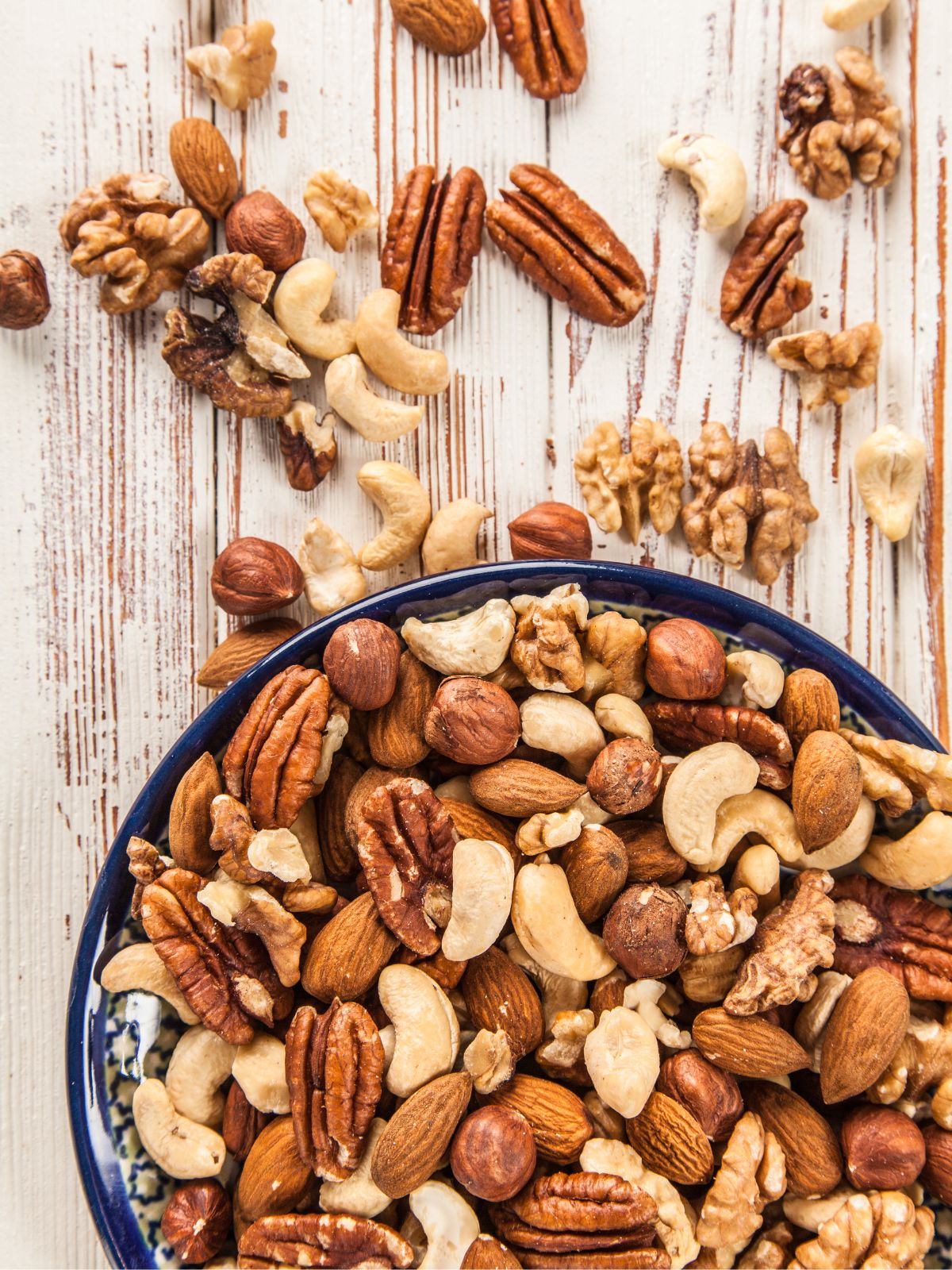 a bowl of mixed nuts.