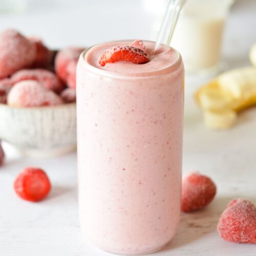 strawberry cottage cheese smoothie.