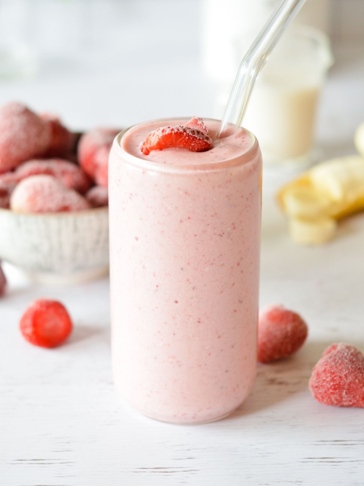 strawberry cottage cheese smoothie.