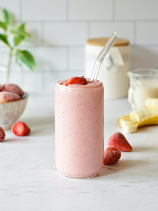 Strawberry Cottage Cheese Smoothie Sip Sip Smoothie