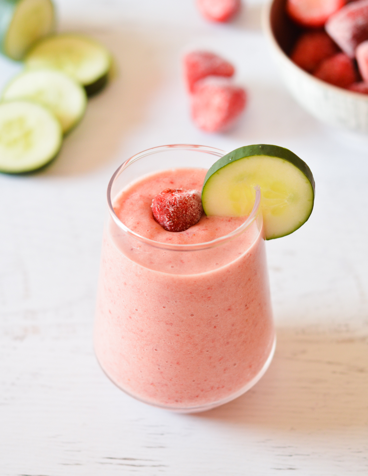 strawberry cucumber smoothie.